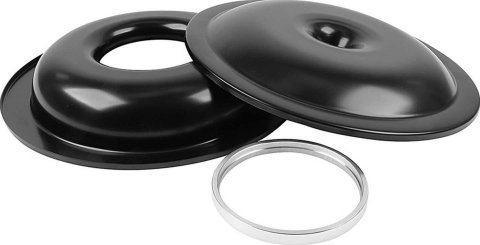 Allstar Performance Aluminum Air Cleaners ALL25901 Cleaner, Aluminum, Black, Dropped, Round, 14.000 in. Diameter, Each thumbnail 1