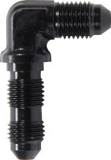 Allstar Performance Bulkhead Fittings ALL50095 Fitting, Bulkhead, Aluminum, Black Anodized, 90 Degree, -4 AN, Male Threads, Each thumbnail 2