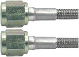 Allstar Performance Braided Steel Lines ALL46310-12 Brake Lines, Stainless Steel, -4 AN, Straight, Female Threads, 12.00 in. Length, Each thumbnail 2