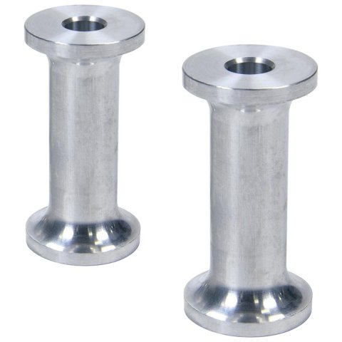 Allstar Performance Hourglass Spacers ALL18818 Spacers, Spacers, Aluminum, Natural, 3/8 in. I.D. X 1 in. O.D. X 1/4 in., Pair