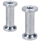 Allstar Performance Hourglass Spacers ALL18818 Spacers, Spacers, Aluminum, Natural, 3/8 in. I.D. X 1 in. O.D. X 1/4 in., Pair thumbnail 2