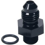 Allstar Performance Adapter Fittings ALL49830 and Adapters, Straight, Aluminum, Black Anodized, -4 AN Male AN, -3 AN O-ring Male AN O-ring, Each thumbnail 1