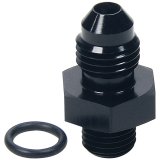 Allstar Performance Adapter Fittings ALL49830 and Adapters, Straight, Aluminum, Black Anodized, -4 AN Male AN, -3 AN O-ring Male AN O-ring, Each thumbnail 2