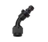 Allstar Performance Hose Ends ALL49432 End Pushlock Black Aluminum 45 Deg Elbow -6 thumbnail 1