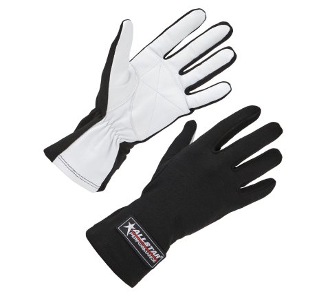 Allstar Performance Non-SFI Driving Gloves ALL910011 Gloves, Non-SFI, Single Layer, Black, Small, Pair