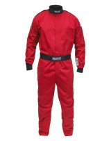 Allstar Performance Single-Layer Driving Suits ALL931075 Suit, One-Piece, Single Layer, Pyrovatex, Men's X-Large, SFI 3.2A/1, Red, Each thumbnail 1