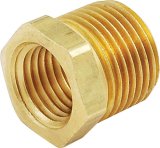 Allstar Performance Reducers ALL99031 Fitting, Reducer, NPT to NPT, Straight, Brass, Natural, 3/8 in. NPT, 1/4 in. NPT, Each thumbnail 2