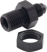 Allstar Performance Bulkhead Fittings ALL50104 Fitting, Straight, Aluminum, Black Anodized, -3 AN Male Threads, Bulkead Nut, Each thumbnail 2