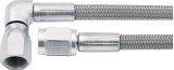 Allstar Performance Braided Steel Lines ALL46302-48 Brake Line, Stainless Steel, 48 in. Length, -3 AN Hose, -3 AN Female, -3 AN 90 Degree Female, Each thumbnail 1