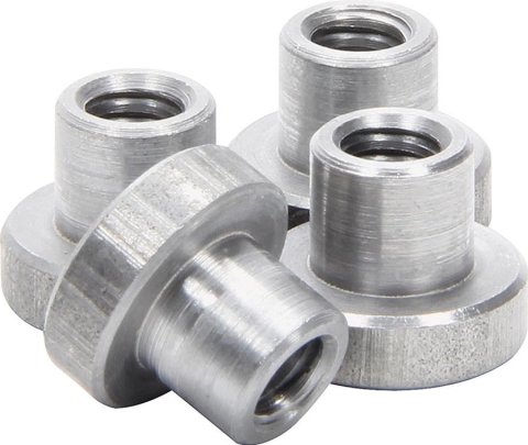 Allstar Performance Weld-On Nuts ALL18546 Nuts, Steel, Natural, 1/4 in.- 20, Set of 4