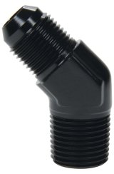 Allstar Performance AN to NPT Adapter Fittings ALL49536 Fitting, Adapter, NPT, 45 Degree, Aluminum, Black Anodized, -4 AN, Male 1/4 in. NPT, Each thumbnail 2