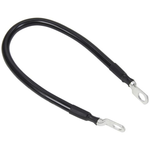 Allstar Performance Ground Straps ALL76341-20 Battery Cable, Cable, 20 in. Length, Black PVC Jacket, 3/8 in. Eyelet Ends, Copper Stranded Wire, 4-gauge, Each