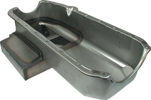 Allstar Performance 6 qt. Claimer Oil Pans ALL26132 Pan, Steel, Natural, qt., Chevy, Small Block, Each thumbnail 1