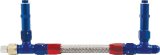 Allstar Performance Fuel Lines ALL26157 Line, Braided Stainless Steel, Aluminum, Red/Blue, -8 AN Inlet, 9/16-24 in. Bowl Threads, Each thumbnail 2
