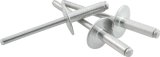 Allstar Performance Large Head Rivets ALL18153 Rivets, Blind Rivets, 3/16 in. Rivet, 5/8 in. Head, Aluminum, Silver, Set of 250 thumbnail 1