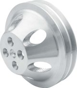 Allstar Performance Small Block Chevy 1:1 Water Pump Pulleys ALL31085 Pulley, V-Belt, 2-Groove, 6.625 in., Aluminum, Natural, Chevy, Block, Short Pump, Each thumbnail 1