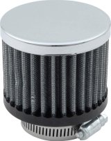Allstar Performance Valve Cover Breathers ALL36202 Breather, Clamp-On, Round, Steel/Rubber, Chrome/Black, 1 1/2 in. Diameter, Each thumbnail 1