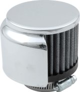 Allstar Performance Valve Cover Breathers ALL36205 Breather, Clamp-On, Shielded, Round, Steel/Rubber, Chrome/Black, 1 3/8 in. Diameter, Each thumbnail 1