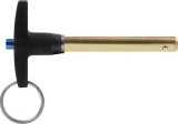 Allstar Performance Quick-Release Pins ALL60306 Pin, Quick-Release, 12,800 lbs. Double Shear Load, 4130 Steel, Gold Iridited, 5/16 in. Diameter, 2 in. Length, Each thumbnail 1