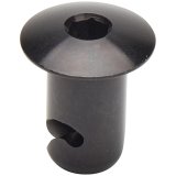 Allstar Performance Oval Head Button Fasteners ALL19176 Fasteners, Allen Head, 7/16 in x .500 in, Aluminum, Black, Set of 10 thumbnail 1