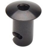 Allstar Performance Oval Head Button Fasteners ALL19176 Fasteners, Allen Head, 7/16 in x .500 in, Aluminum, Black, Set of 10 thumbnail 2
