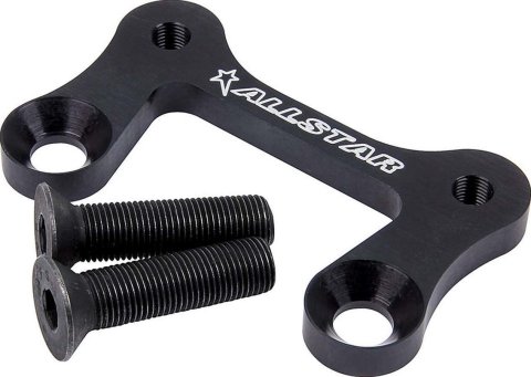 Allstar Performance Caliper Brackets ALL55073 Brake Mounting Brackets, Aluminum, Black, Fits 10.125 in. Rotors, Front Left/Front Right, Each
