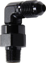 Allstar Performance AN to NPT Adapter Fittings ALL50109 and Adapters, To Fittings, 90 degree, Aluminum, Black, -4 Male AN, 1/8 in. Male NPT, Each thumbnail 2