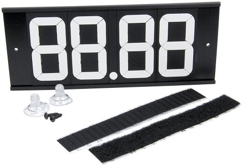 Allstar Performance ET Dial-In Boards ALL23293 Board, 4 Digits, with Velcro®/Suction Cup Mount, Black with White Numbers, Each