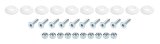 Allstar Performance Countersunk Bolt Kits ALL18681 Body Fasteners, Plastic Kit 1/4 in x 1 in, White thumbnail 1
