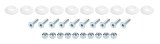 Allstar Performance Countersunk Bolt Kits ALL18681 Body Fasteners, Plastic Kit 1/4 in x 1 in, White thumbnail 2