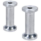 Allstar Performance Hourglass Spacers ALL18808 Spacers, Spacers, Aluminum, Natural, 1/4 in. I.D. X 1 in. O.D. X 2 in., Pair thumbnail 2