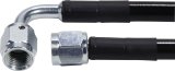 Allstar Performance Coated Stainless Steel Lines ALL48434-18 AN Hose Hose Assemblies, -3 AN Size, Braided Stainless, PTFE Lined, Straight/90 degree Female Threads Ends, Fittings, 18 in. Hose Length, Each thumbnail 2