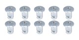 Allstar Performance Oval Head Button Fasteners ALL19071 Quick Fasteners, Fasteners, Torx Head, Aluminum, Cadium Plated, 0.44 in. Shank Diameter, 0.50 in. Shank Length, Set of 10 thumbnail 1