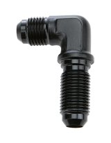 Allstar Performance Bulkhead Fittings ALL49622 Fitting, Bulkhead, Aluminum, Black Anodized, 90 Degree, -6 AN, Male Threads, Each thumbnail 2