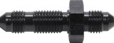Allstar Performance Bulkhead Fittings ALL49610 Fitting, Bulkhead, Aluminum, Black Anodized, Straight, -3 AN, Male Threads, Each thumbnail 1