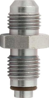 Allstar Performance Power Steering Fittings ALL48211 Fitting, Adapter, AN to Inverted Flare, Straight, Steel, Zinc, -6 AN, M14 x 1.5 O-ring, Each thumbnail 1