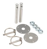 Allstar Performance Hood Pin Kits ALL18500 Pins, Torsion Pin-Style, 4.000 in. Long, 1/2 in. Diameter, Aluminum, Silver Anodized, Kit thumbnail 2