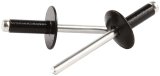Allstar Performance Large Head Rivets ALL18170 Rivets, Blind Rivets, 3/16 in. Rivet, 9/16 in. Head, Aluminum, Black, Set of 250 thumbnail 1