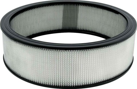 Allstar Performance Paper Air Filter Elements ALL26022 Element, Replacement, Round, Paper, White, 14 in. Diameter, 4 in. Tall, Each