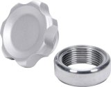 Allstar Performance Fill Plug Kits ALL36161 Kit, 1-1/2 in.-12 Thread, Billet Aluminum Cap, Weld-In Steel Bung, 1.50 in. Diameter Cap, Kit thumbnail 1