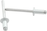 Allstar Performance Small Head Rivets ALL18107 Rivets, Blind Rivets, Multi-Grip, 3/16 in. Rivet, 3/8 in. Head, Aluminum, Silver, Set of 250 thumbnail 1