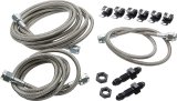Allstar Performance Brake Hoses, Sets ALL42061 Kits include braided lines to reach from the front calipers to inside the foot box. Braided lines are #3 size thumbnail 2