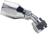 Allstar Performance Power Steering Hose Ends ALL48272 End, End, -6 AN, Reusable Swivel, 45 Degree, Steel, Zinc, Each thumbnail 2