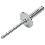 Allstar Performance Tri-Fold Rivets ALL18060 Rivets, Tri-Fold, Blind Rivet, 3/16 in. Rivet, 5/8 in. Head, Aluminum, Silver, Set of 250 thumbnail 1
