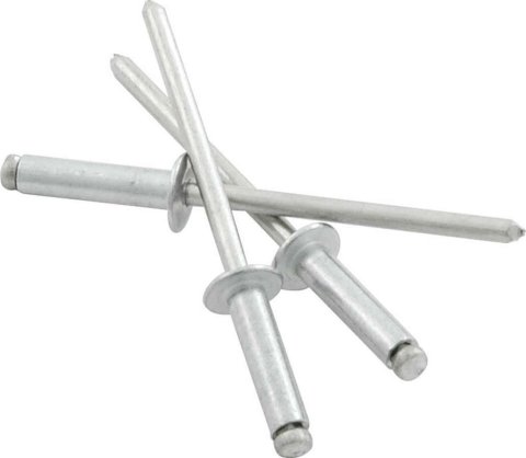 Allstar Performance Small Head Rivets ALL18194 Rivets, Blind Rivets, 1/8 in. Rivet, 1/4 in. Head, Aluminum, Silver, Set of 25