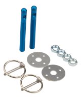 Allstar Performance Hood Pin Kits ALL18482 Pins, Torsion Pin-Style, 3.500 in. Long, 3/8 in. Diameter, Aluminum, Blue Anodized, Kit thumbnail 2