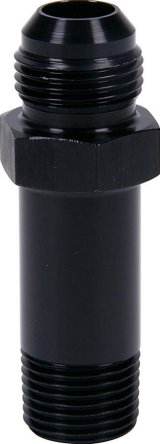 Allstar Performance Aluminum Oil Inlet Fittings ALL90043 Fitting, Adapter, AN to NPT, Straight, Aluminum, Black Anodized, -10 AN, 1/2 in. NPT, Each thumbnail 1