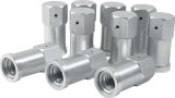 Allstar Performance Aluminum Quick-Change Cover Nuts ALL72060 Nuts, Hex, Aluminum, Natural Finish, for 3/8-16 in. Thread Size, Predrilled, Set of 10 thumbnail 1