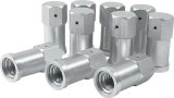 Allstar Performance Aluminum Quick-Change Cover Nuts ALL72060 Nuts, Hex, Aluminum, Natural Finish, for 3/8-16 in. Thread Size, Predrilled, Set of 10 thumbnail 2