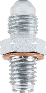 Allstar Performance Brake Fittings ALL50036 Adapter Fittings, Steel, -4 AN to 10mm-1.50, Caliper, Includes Crush Washer, Straight, Pair thumbnail 2